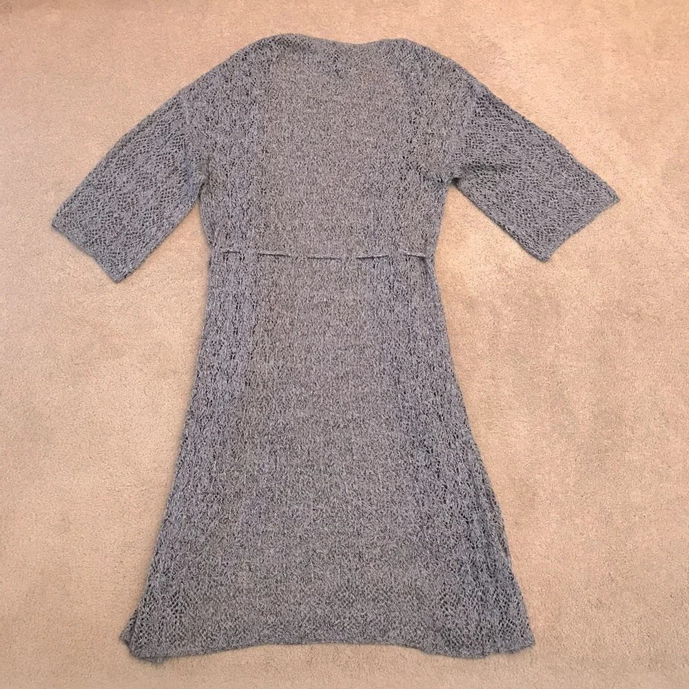 Daytrip Lightweight Cardigan Duster NEW Women Small Grey Long Open Knit Cover Up - Picture 3 of 15